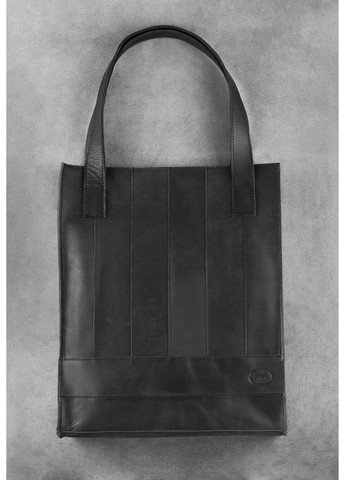 Женский кожаный шоппер Бэтси с карманом черная Краст BN-BAG-10-1-G BlankNote (293056325)