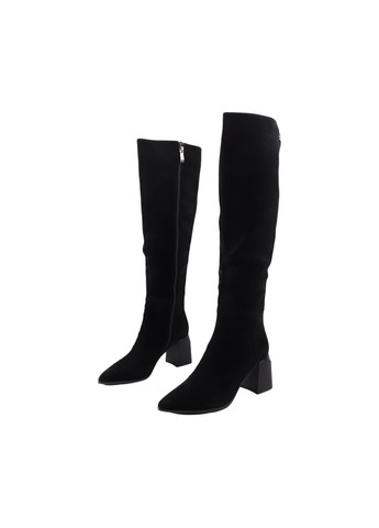 Чоботи жіночі чорні натуральна замша Angelo Vani 287-24DS (302228723)