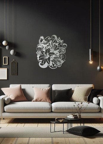 Декор для комнаты, современная картина на стену "Лилия цветущая", минималистичный стиль 35х40 см Woodyard (292114124)