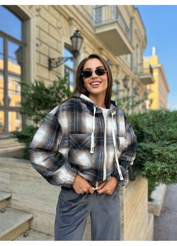 Коричневая зимняя 🧥 куртка из коттона в клетку "городской комфорт" – базовая новинка сезона 🧥ознакомьтесь с размерной сеткой DK/DL Мода без кордонів