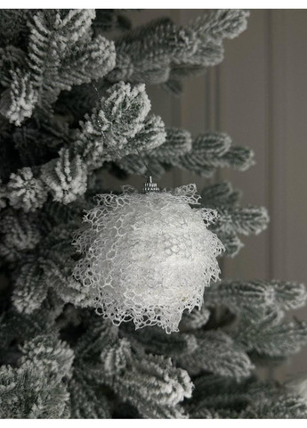 Елегантний набір різдвяних прикрас з мережива 9 шт. Білий No Brand (370161620)