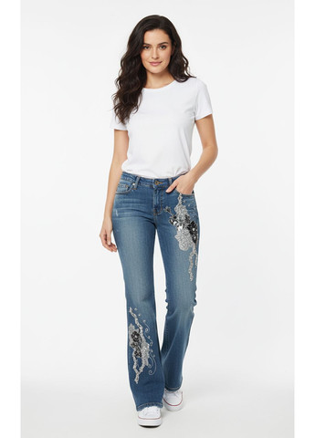 Жіночі вінтажні клешені джинси Синій Tantra - (364315609)