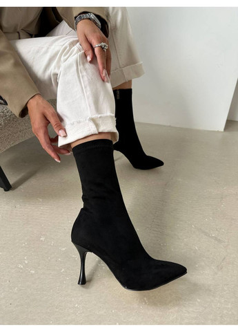 Чорні демісезонна стильні жіночі ботильйони No Brand