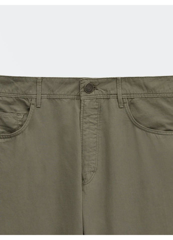 Хаки кэжуал демисезонные брюки Massimo Dutti