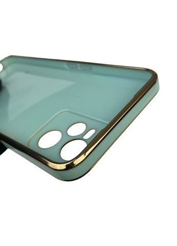 Чохол для Narzo 50A Prime з кільцем-підставкою із золотою окантовкою на реалмі нарзо 50а прайм бірюзовий gs1 Realme (366230782)