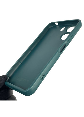 Чехол силиконовый Soft Touch с 3D принтом Майнкрафт для Redmi 13C темно-зеленый (Полная защита камеры) Xiaomi (373425071)