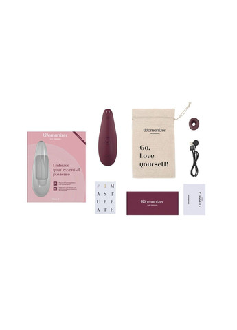Вакуумный клиторальный стимулятор Classic 2 - Bordeaux, 10 режимов, функция Afterglow Womanizer (315498259)