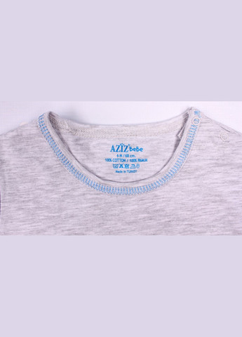 Серая пижама с коротким рукавом 009129 меланжевый Aziz Bebe