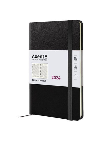 Дневник датированный 2024 год, 145*210 мм, черный, 92 листов Partner Strong Axent (280916105)