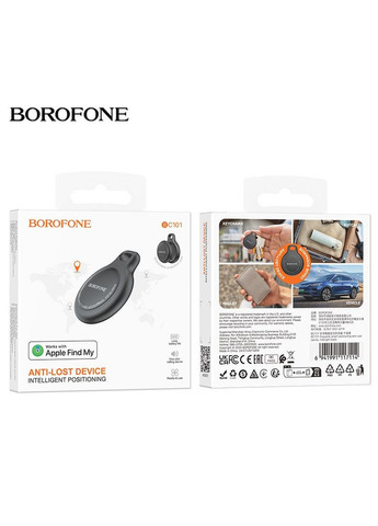 Трекер BC101 Airtag для Apple — пошук ключів, тварин, речей (чорний) Borofone (332201711)