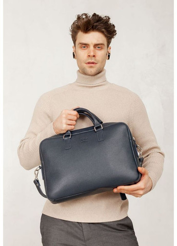 Кожаная деловая сумка Briefcase 2.0 синий Флотарь The Wings (348358656)