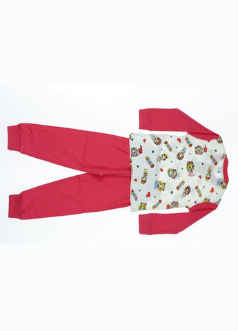 Розовая пижама с длинным рукавом для девочки трикотажная с русалкой коралловая 128 см (41261) BABYKROHA