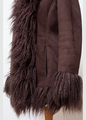 Коричневая демисезонная куртка из искусственной замши Stradivarius