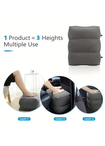 Надувная подушка для ног 48 см с двумя чехлами в комплекте подставка для ног в путешествиях No Brand (372992576)