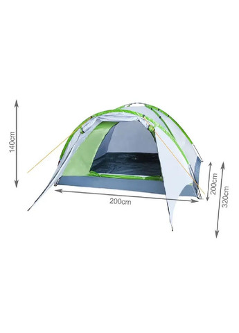 Палатка с тентом навесом для туризма походов рыбалки кемпинга четырехместная 320х200х140 см (476628-Prob) Unbranded (285778332)
