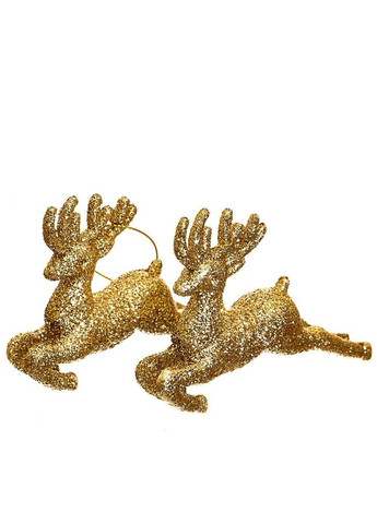 Прикраси на ялинку Олені Золотисті, набір 2 шт (015NZ), ялинкові іграшки ELISEY (328924262)