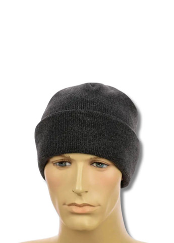 Зимняя двухслойная мужская шапка утеплённая флисом No Brand Чоловіча зимова шапка (339596980)