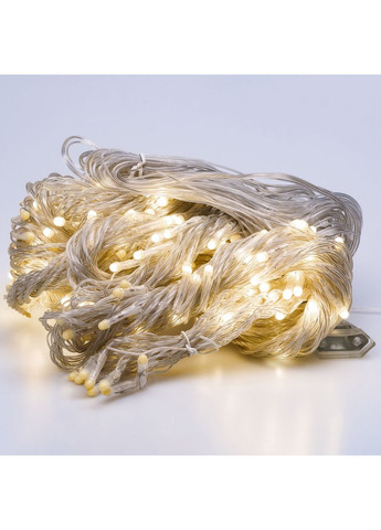 Гирлянда штора 3х2 м 320 LED светодиодная медный провод 16 нитей Желтый Garlando (366964354)