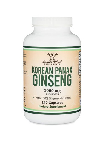 Double Wood Korean Panax Ginseng 1000 mg (2 caps per serving) 240 Caps Double Wood Supplements (278761808)