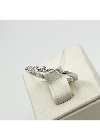 Каблучка срібна з кубічним цирконієм "Доріжка" 19 1,42 г No Brand (370142357)