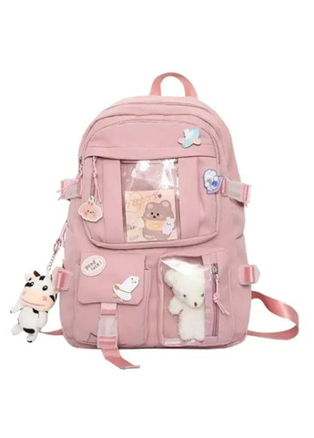 Рюкзак, портфель міський, шкільний. Рожевий No Brand (293850441)