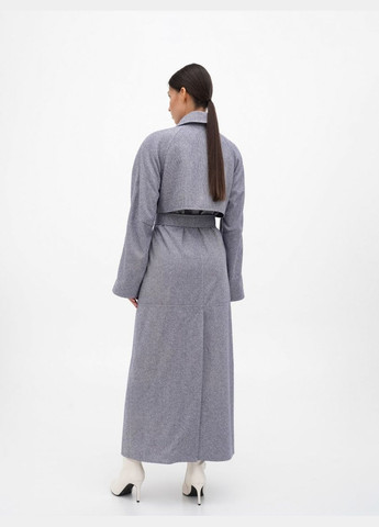 Синє демісезонне Синє пальто максі з відлітною кокеткою a LOT