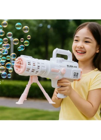 Базука з мильними бульбашками Bazooka Bubble Gun • Дитяча іграшка для запуску бульбашок, вулиці, свят і активних ігор 57971/55 No Brand (394133755)