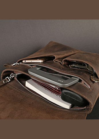 Мужская сумка из натуральной кожи для документов через плечо винтажная коричневая (sku_00998) No Brand (328922581)