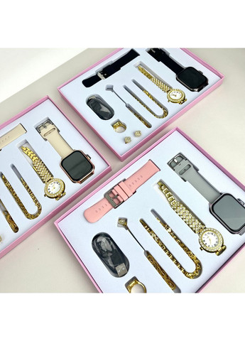 Комплект A58 Plus 7в1 Смарт-годинник кварцовий годинник для жінок стильні прикраси з ремінцями Smart Watch Другое (372459945)