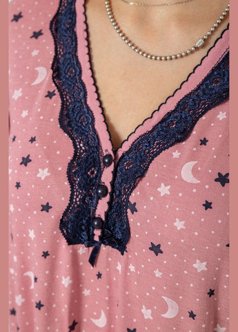 Пудровая пижама женская с принтом Andi 243R7024