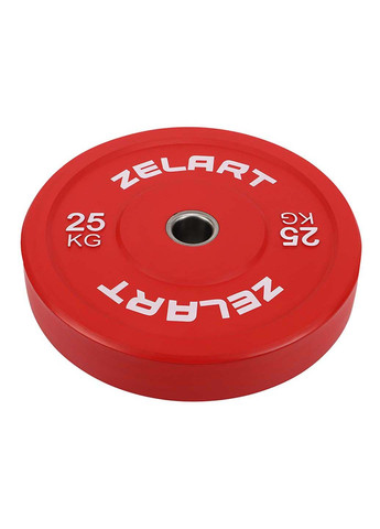 Млинці диски бамперні для кросфіту гумові TA-7797 25 кг Zelart (286043424)