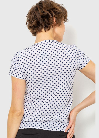 Комбинированная летняя блуза в горох, цвет бело-синий, Ager