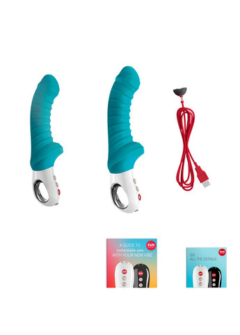 Вібратор для точки G TIGER petrol, ребристий, підходить для анальної стимуляції Fun Factory (335388505)