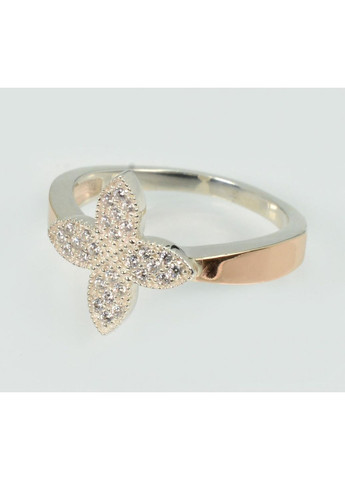 Серебряная кольца с золотыми вставками Silver Style (367112896)