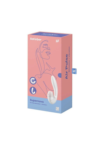 Вакуумный вибратор Supernova White, 2 положения ствола Satisfyer (333332534)