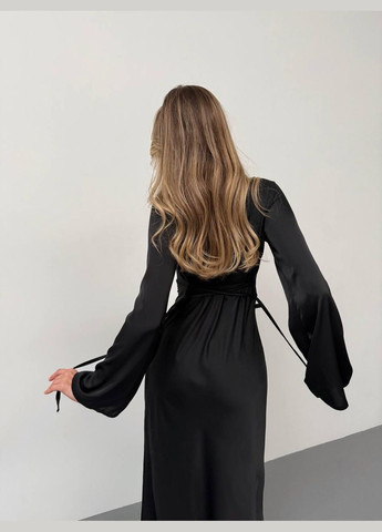 Чорна повсякденний сукня жіноча - довжина максі, однотон JUGO однотонна