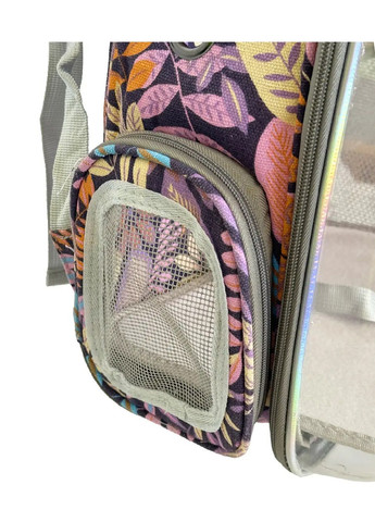 Рюкзак переноска водонепроникна для тварин котів собак з прозорою стінкою 42х31х28 см (477206-Prob) Бузковий Unbranded (295469376)