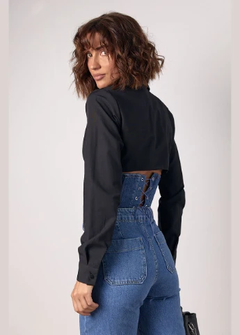 Жіноча бавовняна сорочка з джинсовим корсетом Lurex (299077365)