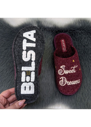 Бордовые тапочки женские фетровые для ламината Белста