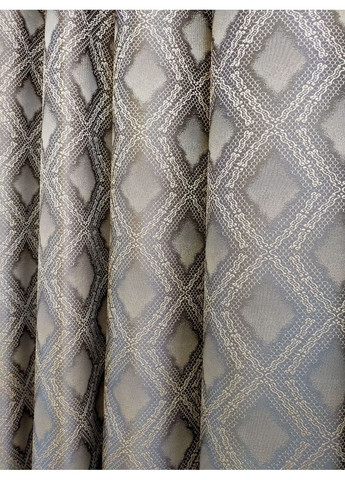 Комплект Штор с рисунком "Ромб" коричневый 100х260 No Brand (353829496)