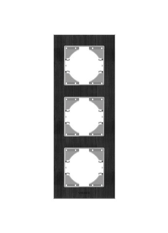 Рамка алюминиевая вертикальная на 3 поста BINERA VFBNFRA3V-B черная Videx (282312790)