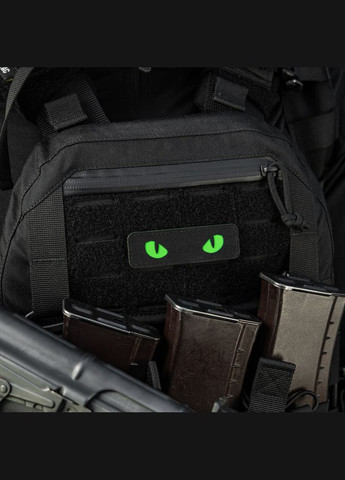Нашивка Cat Eyes Laser Cut Black/Green/GID M-TAC (315047411)
