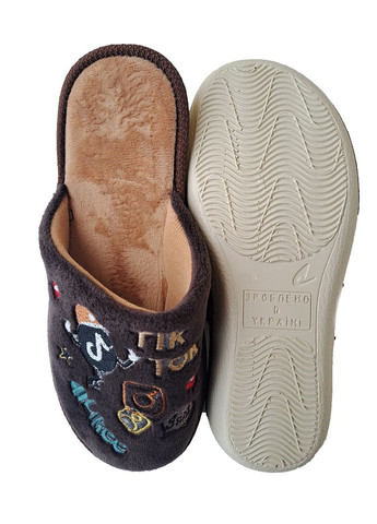 Коричневые тапочки детские для мальчика Белста