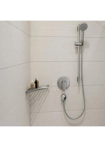Кутова полиця для ванної ADDSTORIS, хром, метал, 14.8 см Hansgrohe (401873439)