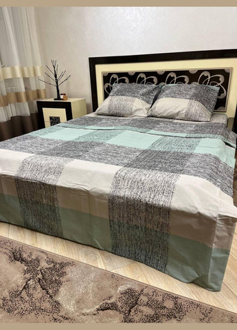 Постельное белье хлопковое Узоры Евро 200 x 220 Бязь Серое 50 х 70 No Brand (280911572)