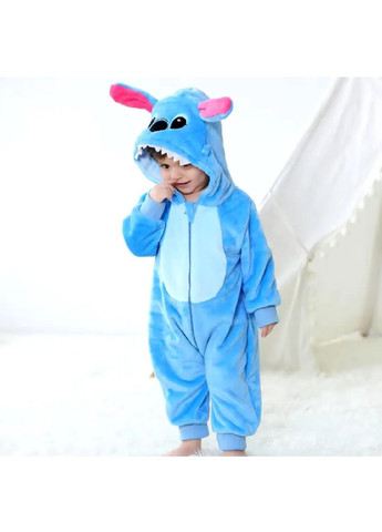 Детская пижама кигуруми с застежкой молнией для детей мальчиков 100 размер рост до 100 см (481559-Prob) Стич Unbranded (363009578)