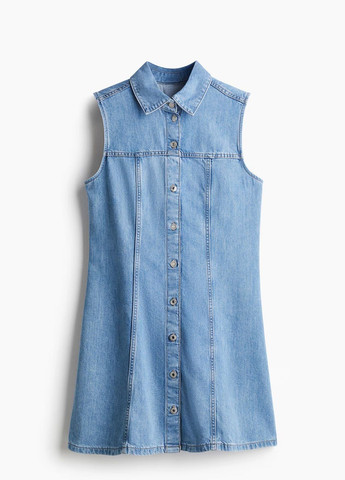 Синя джинсова сукня H&M однотонна