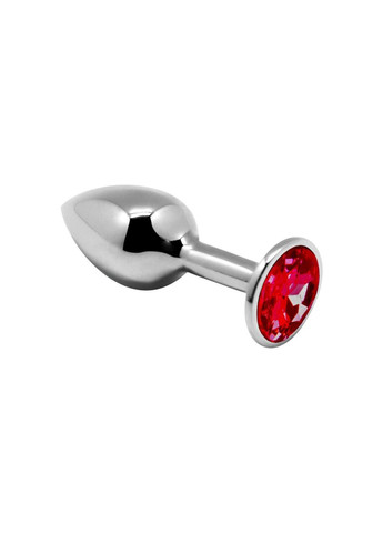 Металева анальна пробка з кристалом Mini Metal Butt Plug Red M Alive (293959555)