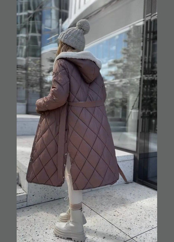 Коричневая зимняя куртка женская No Brand