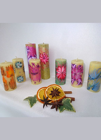 Свічка ручної роботи декоративна "Квіти Літа" No Brand (349843487)